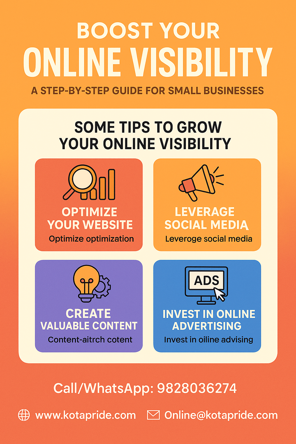 Some Tips to Grow your Online Visibility