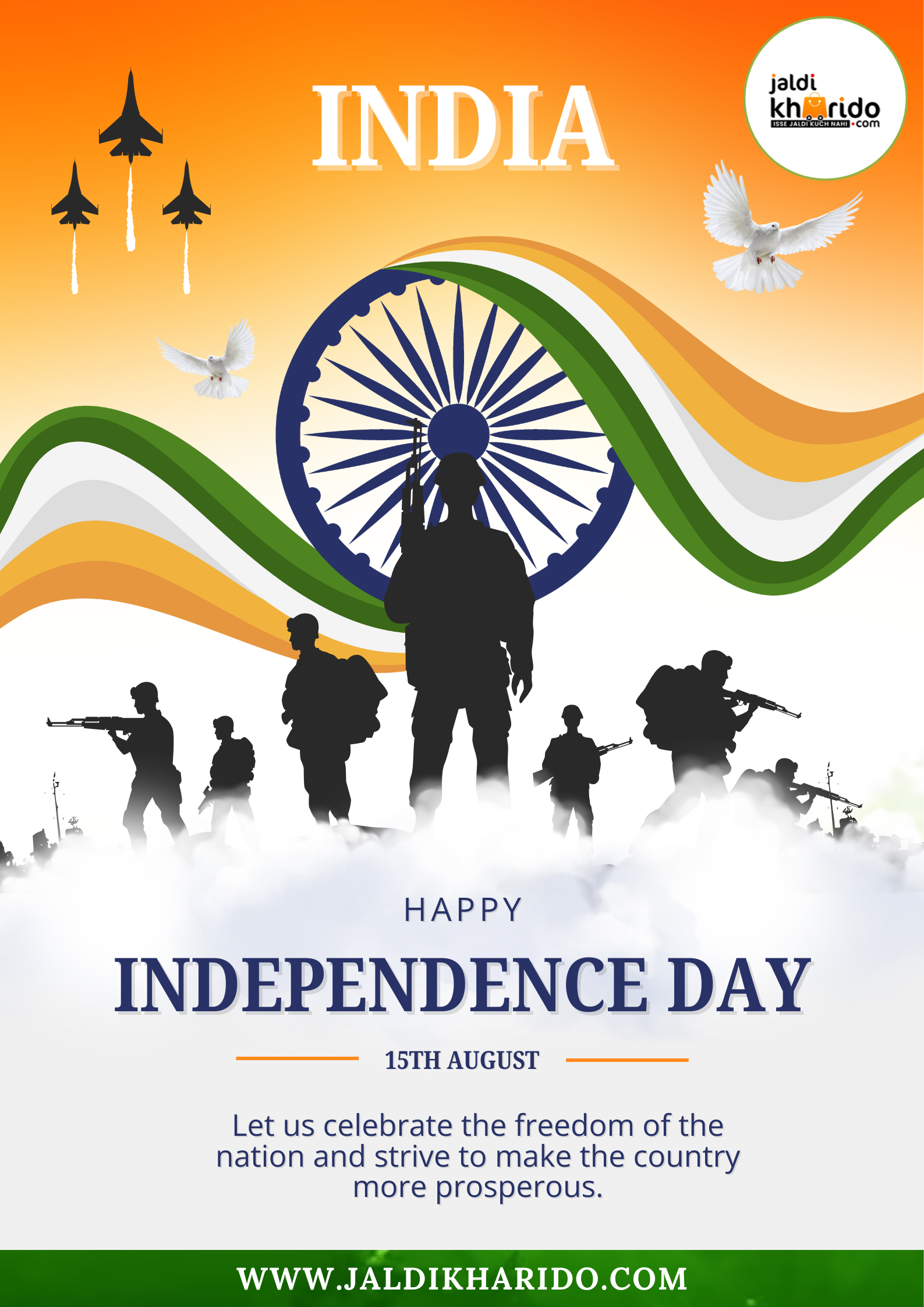 Celebrate Independence Day 2025 with JaldiKharido.com – Isse Jaldi Kuch Nahi