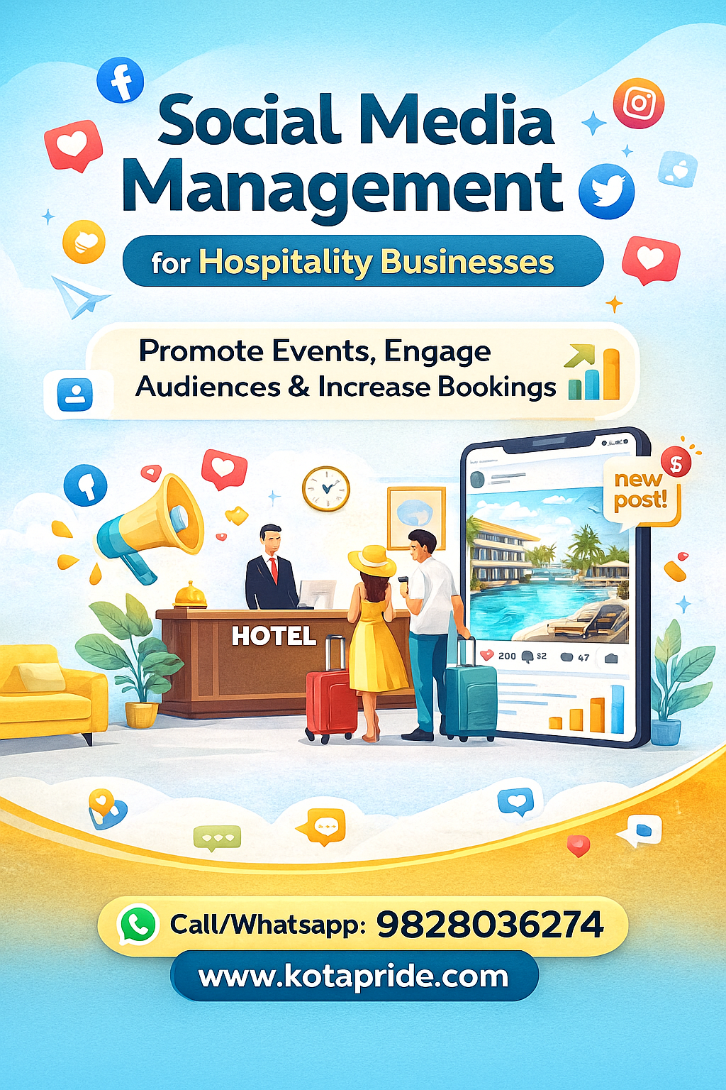 Social Media Marketing & Management Services for Hotels, Banquet Halls & Resorts