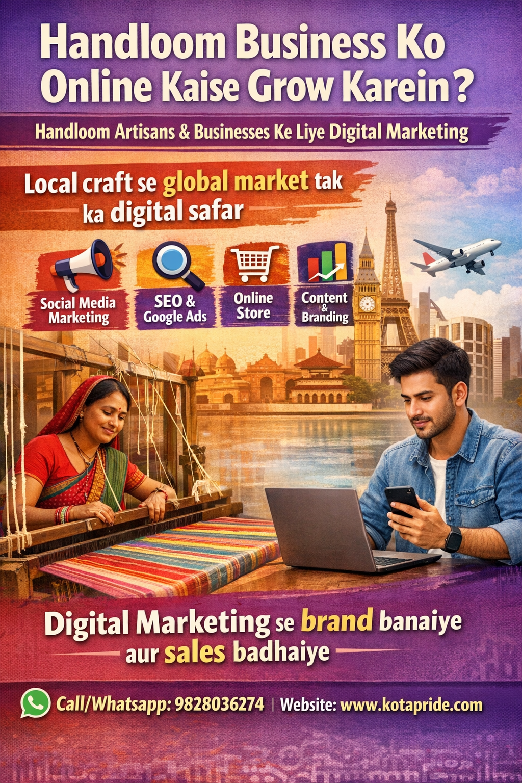 How Handloom Artisans and Businesses Can Sell Products Online Using Digital Marketing
