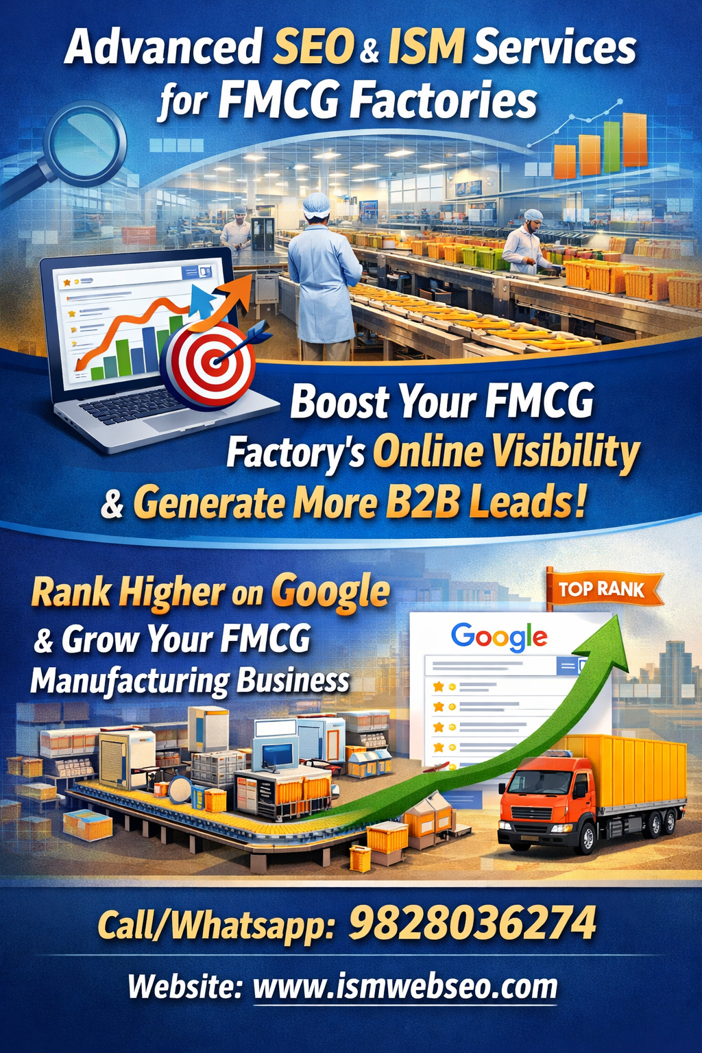 Advanced SEO & ISM Services for FMCG Factories