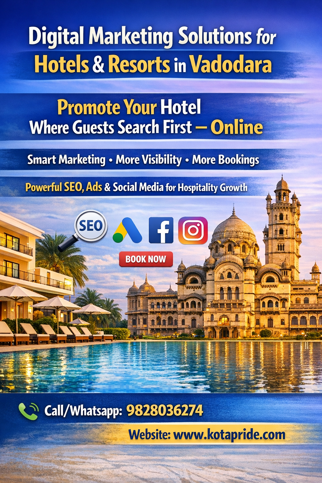 Digital Marketing Services for Hotels & Resorts in Vadodara