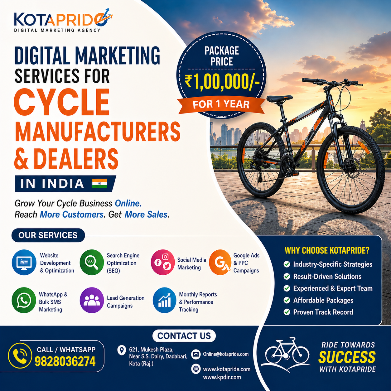 Digital Marketing Services for Cycle Manufacturers & Dealers in India
